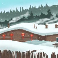 大寒冷遭遇Laba节日冬季温暖的人欢迎新年新年