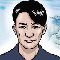 上白人的脸非常自我满足。