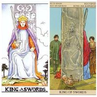 塔罗牌正在逆转业务和情感上的财富,对剑的国王进行了分析。