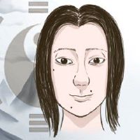 天然眼袋，女性的脸，不要顺利