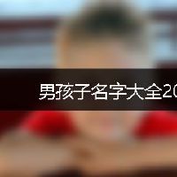 男孩子名字大全2022